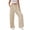 Beige #812, variant on Bovemsi Casual Pants for Women Womens High Waisted Wide Leg Cargo Baggy Dress Work Trousers With 4 Pockets 2025 Trendy Beach Trousers