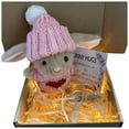 thumbnail image 1 of Mini Hug Cute Easter Gift Easter Plush With Knitted Hat And Soft Pocket Rabbit With Gift Box & Card, 1 of 4