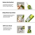 thumbnail image 2 of 3 in 1 Multifunctional Cleaning Brush Tiny Bottle Cup Lid Brush Straw Cleaner Tools Multi-Functional Crevice Cleaning Brush Home Kitchen Cleaning Tools-1PC Blue, 2 of 8