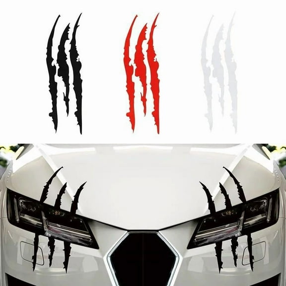 SIYTUAU Car Ghost Claw Stickers Decals For Headlight Hood Windshield Decoration Vinyl Adhesive Automotive Accessory Colorful A