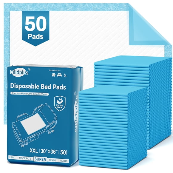 Empapadores desechables MILDPLUS 50 unidades 76 x 91 cm XXL