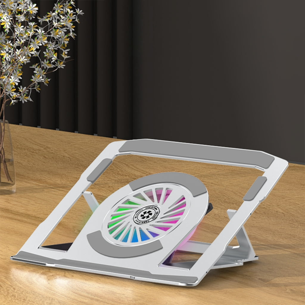 Adjustable Aluminum Laptop Stand With Cooling Fan,for 22in Laptop Portable Notebook Coolers Effective Heat Dissipation