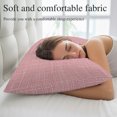 thumbnail image 3 of Rustic Pink Throw Pillow Cover, Pillowcase Protectors with Zipper, Breathable Decorative Lumbar Pillow Case Cover, Farmhouse Solid Color Pillow Shams for Couch Sofa 12x20Inch, 3 of 7