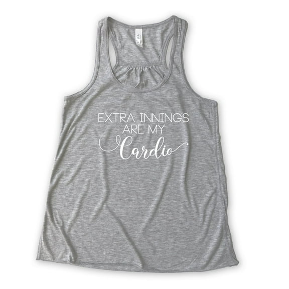 NanyCrafts' Extra Innings are my Cardio Women's Racerback Tank Top