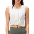 thumbnail image 1 of Chaleco de mujer Mujeres Crop Tank Tops Dobladillo atado Sin mangas Camiseta para correr Chalecos pa Tomshoo Chaleco de mujer, 1 of 7