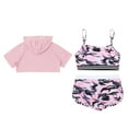 thumbnail image 4 of Alvivi Kids Girls Gymnastics Workout Sport Tracksuit Short Sleeve Crop Hoodie Camisole Top with Shorts Pink 14, 4 of 5