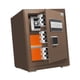 thumbnail image 3 of Caja de seguridad con cerradura de combinación resistente, caja de acero para viajar, dinero, joyas Marrón, 3 of 9