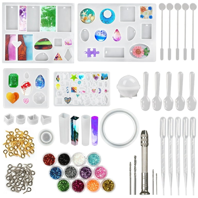 OLYCRAFT 150pcs Crown Resin Fillers Mold 6-Color Epoxy Resin Supplies  Filling Accessories Mold Craft Tools for Resin Jewelry Making