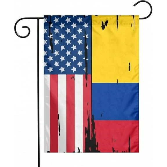 American Colombia Flag Garden Yard Flag 12"x 18" Welcome House Flag Banners for Patio Lawn Outdoor Home Decor