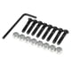 thumbnail image 1 of Tornillos y tuercas para monopatín para montar accesorios de ejes de monopatín Negro y plata, 1 of 7