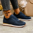 thumbnail image 4 of Rokment Running Shoes Fashion Sneakers for Women 2026 Spring Fall Suede Casual Low Heel Non Slip Wedges Walking Jogging Tennis Shoes Navy Size 6, 4 of 7