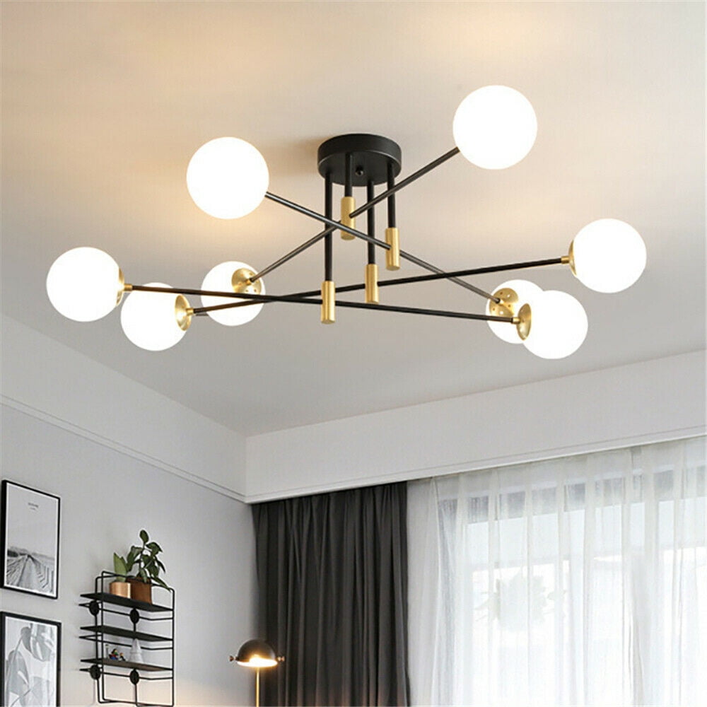 Levang Sputnik Chandelier Modern Ceiling Light Fixture Branch Glass