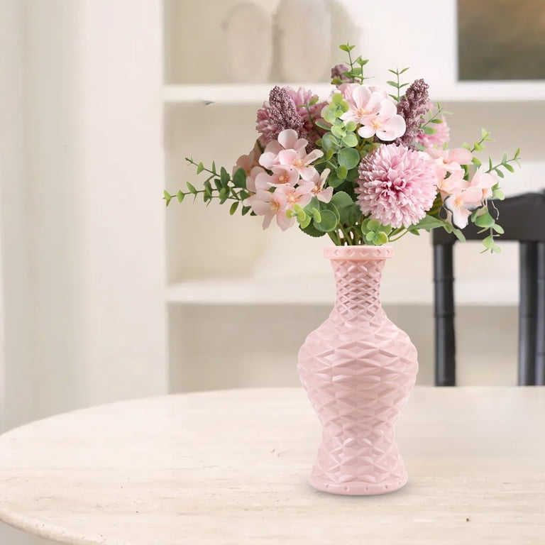 Gmogad Plastic Imitation Glazed Flower Vase, 28cm Modern