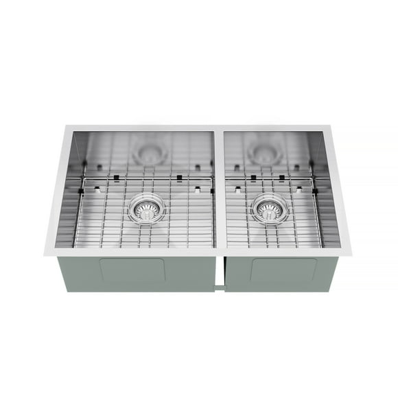 Blue Ocean 32" 16 Gauge Stainless Steel Undermount Kitchen Sink with FREE Grids and Strainers (KSR122L)