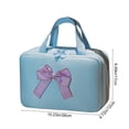 thumbnail image 3 of Alaparte Travel Makeup Bag Multi-Functional Large Capacity Partitioned Storage Bag Waterproof Portable Cosmetics Bow Washbag Blue, 3 of 7