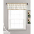 thumbnail image 3 of Aztec Boho Kitchen Valances for Windows Farmhouse Linen Window Valance Curtain for Living Room Window Treatment Ethnic Southwest Tribe Geometric Stripes Valance Rod Pocket Topper Drape, 54 x 18 Inch, 3 of 6