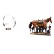 thumbnail image 1 of Portabotellas de hierro rojo, organizador de exhibición de bebidas para adultos, almacenamiento de metal, estatua de caballo, adorno artístico, decora, 1 of 8