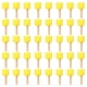thumbnail image 1 of Esponjas de pintura Uxcell para pintura, brocha de esponja redonda de espuma con mango de madera amarilla 1.5, 1 of 7