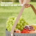 thumbnail image 6 of Outdoor Picnic Basket Storage Basket Portable Lightweight Durable Multi Purpose Organizer Handle Carry Food Storage Fruit Vegetable Basket, for Picnic Camping Travel Home Kitchen Organization, 6 of 8