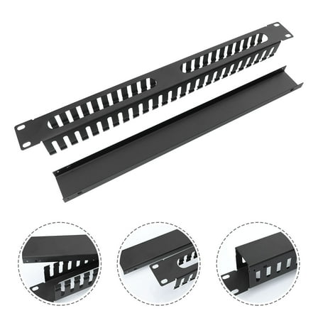 HEATSHAKING 1Pack Cable Raceway Rack for Office Use Black Rectangular Shape Cable Management System
