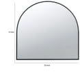 thumbnail image 4 of Cod 33 Inch Modern Wall Mirror, Simplistic Arched Black Metal Frame- Saltoro Sherpi, 4 of 4