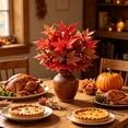 thumbnail image 5 of Beautynvta 2 Pcs Artificial Fall Leaf Flowers, Fake Maple Leaves Branches, Faux Autumn Maple Leaf Bouquet for Thanksgiving Table Centerpieces Decoration, 5 of 6