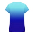 thumbnail image 4 of CQONEPT Girls Short Sleeved Shirts Color Block Crewneck Tunic Tops Summer Fashion Soft Basics Top Tee Blue 7 Years, 4 of 5