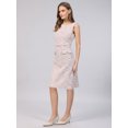 thumbnail image 3 of DARING DIVA Women's Sleeveless Elegant Tweed Boat Neck Sheath Dress XL Light Pink, 3 of 7