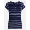 thumbnail image 6 of Scenario Women's Rib Henley with Short Sleeves, Sizes XS-XXXL, 6 of 6