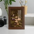 thumbnail image 5 of Asian Brocade IV - Framed Print w/glass - Chestnut, 5 of 8