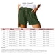 thumbnail image 5 of Pantalones cortos casuales de verano cómodos para mujer, cintura alta elástica, botón frontal, pantalones cortos de pierna ancha con bolsillos laterales, 5 of 6