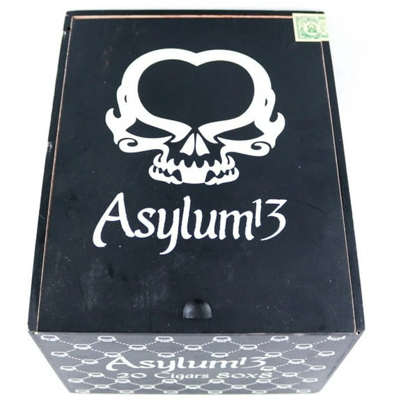 Asylum 13 80 x 8 Empty Wood Cigar Box 8.5" x 6.75" x 5.5"