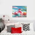thumbnail image 4 of Lsque Tropical Flamingo Pool Float Print Wall Art – Decorative Picture for Living Room, Bedroom, and Office (Horizontal), 4 of 6