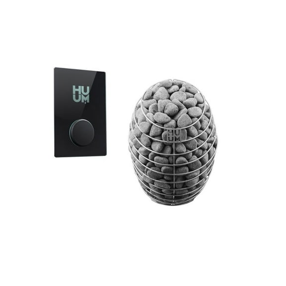 HUUM Drop 6 kW Sauna Heater with UKU WiFi Glass   Stones