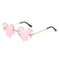 thumbnail image 2 of VLOOCKLW Heart Shaped Rimless Sunglasses ransparent Candy Color Frameless Glasses for Women, UV Protection Fashion Shades for Daily Wear, Parties, Vacations & Gifts, 2 of 3