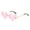 A Pink, variant on Mens Womens Sunglasses LSQii UV Protection Heart Shaped Rimless Sunglasses Neon Colors Funny Trendy Glasses for Birthday Party Beach Pool Party Summer