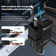 thumbnail image 3 of Maoww Car Phone Charger With Two Extendable Cables And Overcurrent Protections And Short Circuit pink, 3 of 6