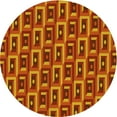 thumbnail image 1 of Ahgly Company Machine Washable Indoor Round Transitional Neon Orange Area Rugs, 8' Round, 1 of 7