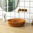 thumbnail image 2 of Costway 16" x 16" Vessel Sink Teak Wood Washbasin with Drainage Hole & Smooth Finish, 2 of 10