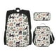 thumbnail image 1 of Disketp Black Cat And Snake Mochila Estampada de Gran Capacidad con Lonchera y Estuche, Set de 3 Piezas para Estudiantes, 1 of 7