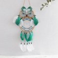 thumbnail image 5 of Boho Owl Dream Catcher Handmade Traditional Feather Dreamcatcher Hanging Wall Decorations for Home Bedroom Dark Green, 5 of 5