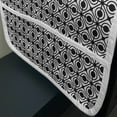 thumbnail image 3 of Geometric Microwave Oven Cover, Retro Geometric Pattern of Beveled Diamond Forms and Dots in Tiled Frames, Water Resistant Organizer with Pockets for Kitchen, 36" x 12", Black and White, by Ambesonne, 3 of 4