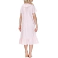 thumbnail image 6 of hengsof Girls Lace Trim Princess Dress, Short Sleeve Round Neck Tie Waist Gown, Spring Summer Nightwear or Home Dress 5-14 Years, 6 of 8