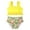 Yellow, variant on lnmuld Summer Floral Print Two Piece Tankini Beach Pool for Girls Youth Color:Purple,Size:8-9 Years