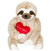 22" Sitting Sloth with Heart - BROWN