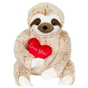 22" Sitting Sloth with Heart - BROWN