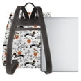 thumbnail image 3 of Gaeub Halloween Dachshund Print Women's Leather Backpack,Travel Laptop Backpack,Fashion Ladies Leather Backpack Bag for Travel,Leather Drawstring Daypack for Me, 3 of 4