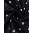 thumbnail image 4 of Women's Polka Dot Sheer Mesh Asymmetrical Off Shoulder Top Black S, 4 of 10