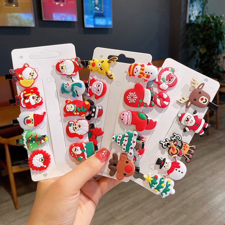  Misgirlot 20Pcs Christmas Hair Clips Cute Santa Christmas Bow  Hair Clip Cartoon Reindeer Baby Girl Hair Clips Set Christmas Hair  Accessories for Girls Women Gifts(Random Style) : Baby