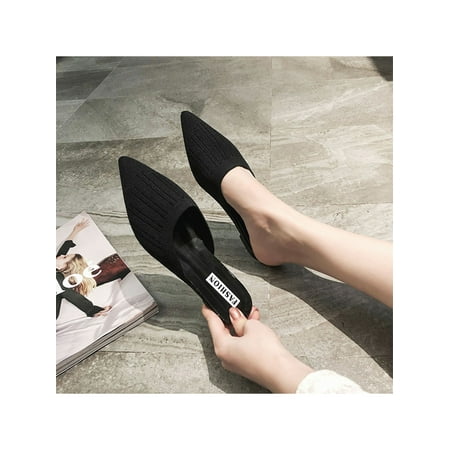 

Difumos Women Pointed Toe Backless Mule Comfortable Mules Shoes Slip-on Loafers